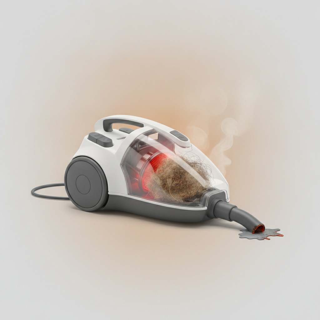 Pourquoi mon aspirateur chauffe et sent le brûlé ?